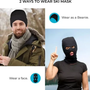 3 Holes Full Face Ski Mask Winter Cap Balaclava Outdoor Beanie Tactical Hat