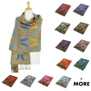 Women's Paisley Pashmina Shawl Scarf Classic Design Acrylic